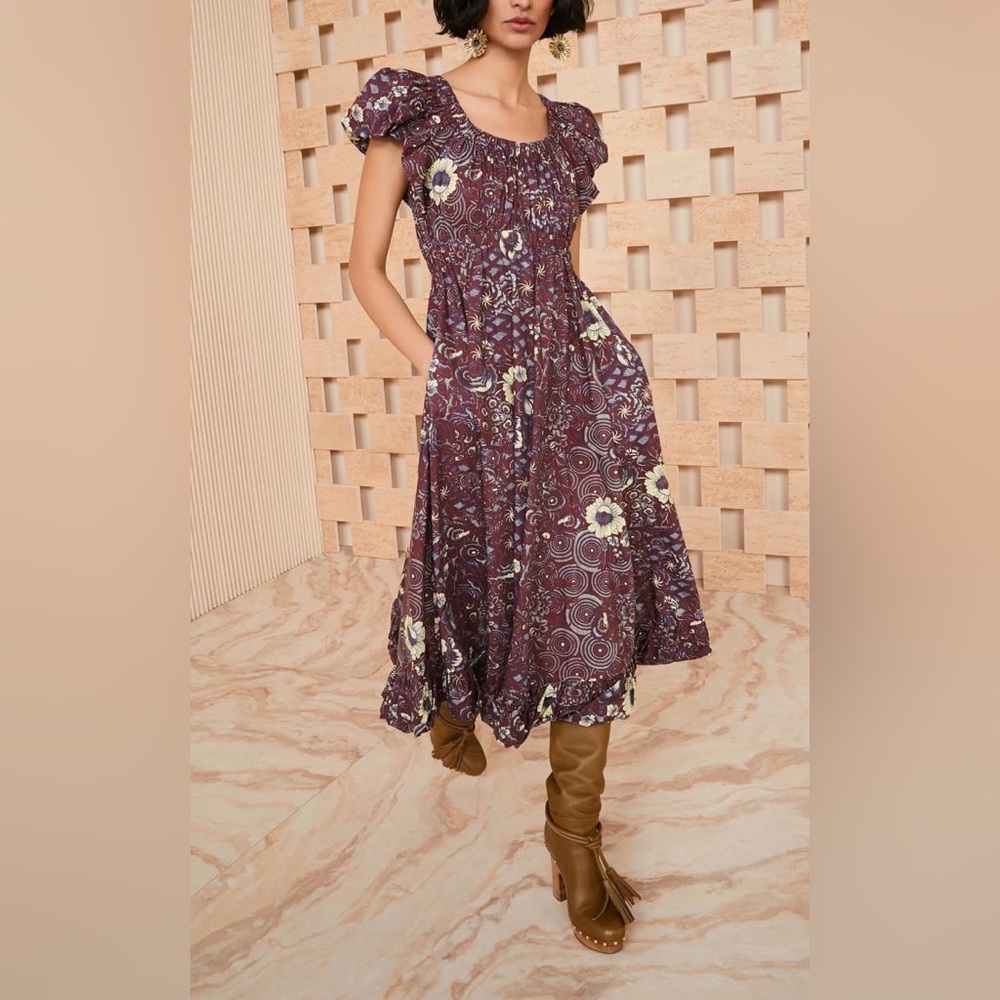 Ulla Johnson Nanette Dress in Heliotrope Purple print - Size 4